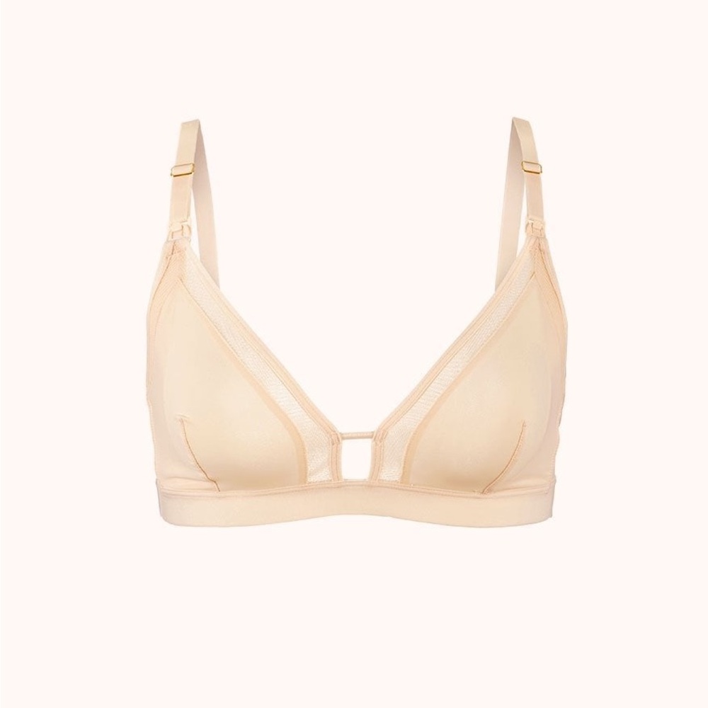 Lively Maternity Nursing Bra Size M Toasted Almond color